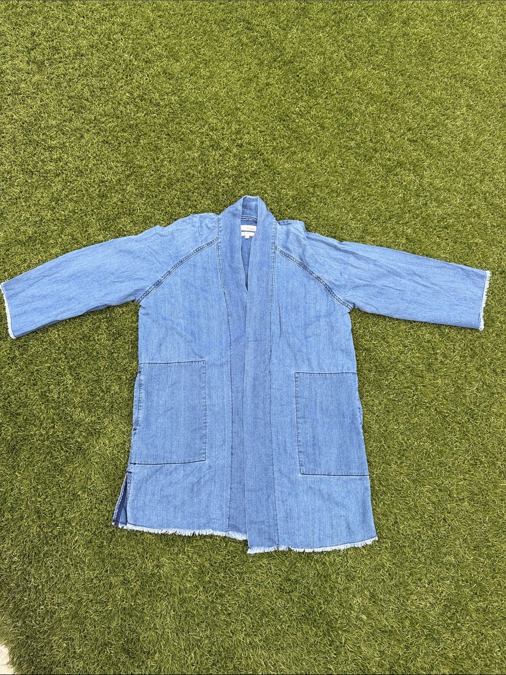 Wilfred Blue Denim Kimono Jacket